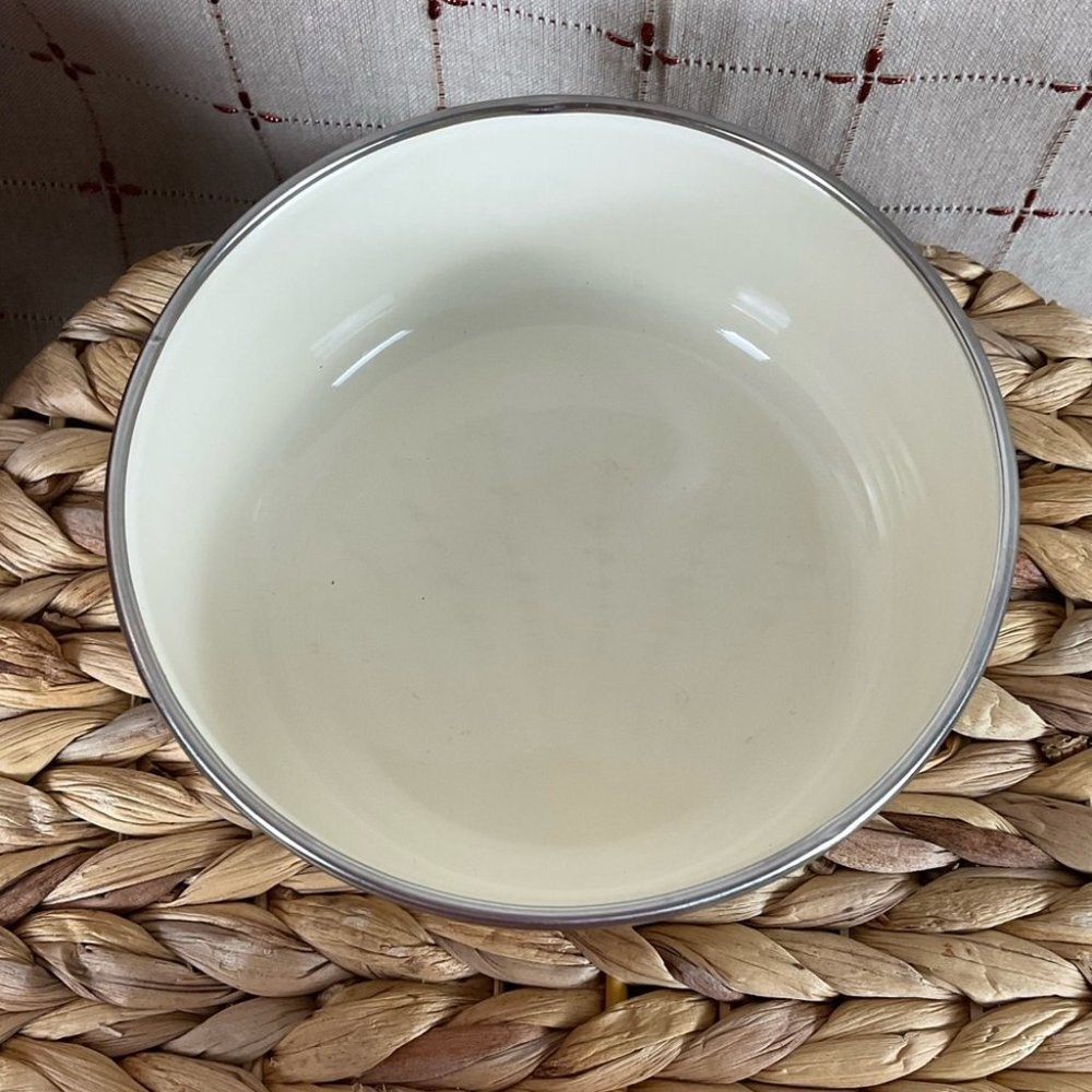 Pfaltzgraff Garden Party (Garden Impressions) Set of 4 Enamel Mixing Bowl Flat - Picture 10 of 11